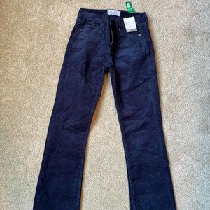 Navy Baby Boot Mid Rise Corduroy Pants Size 25